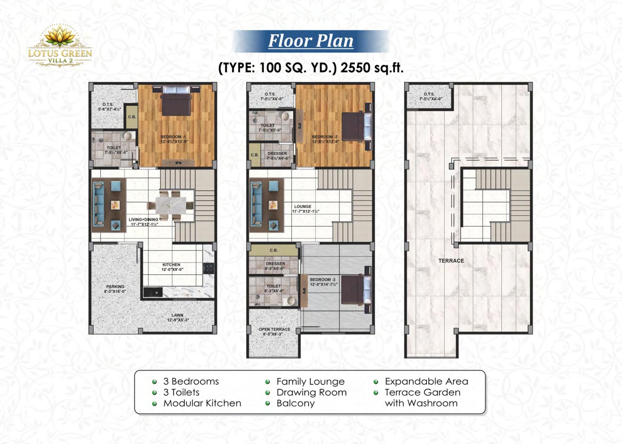Lotus-Green-Villa-2-Floor-Plan-100-Sq-Yd